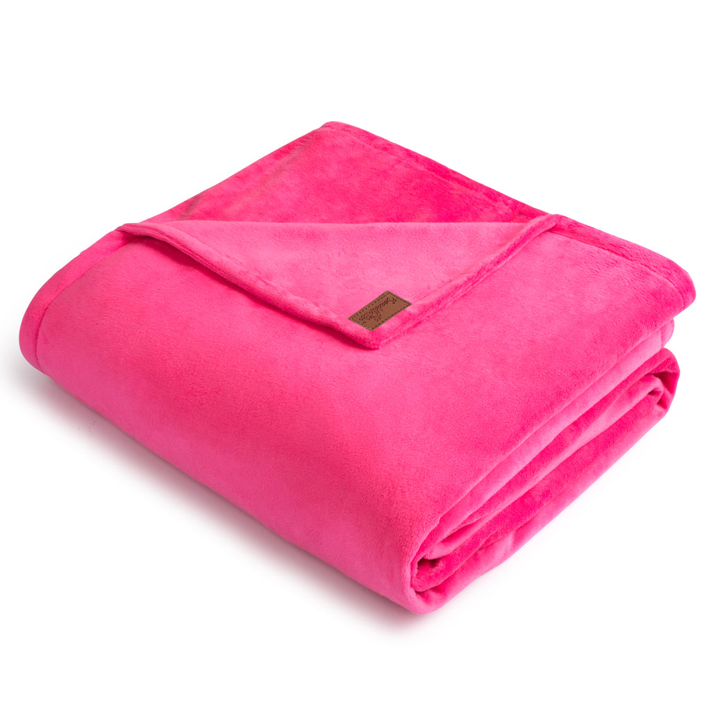 BiggerBee Throw Blanket ~ Neon Hot Pink