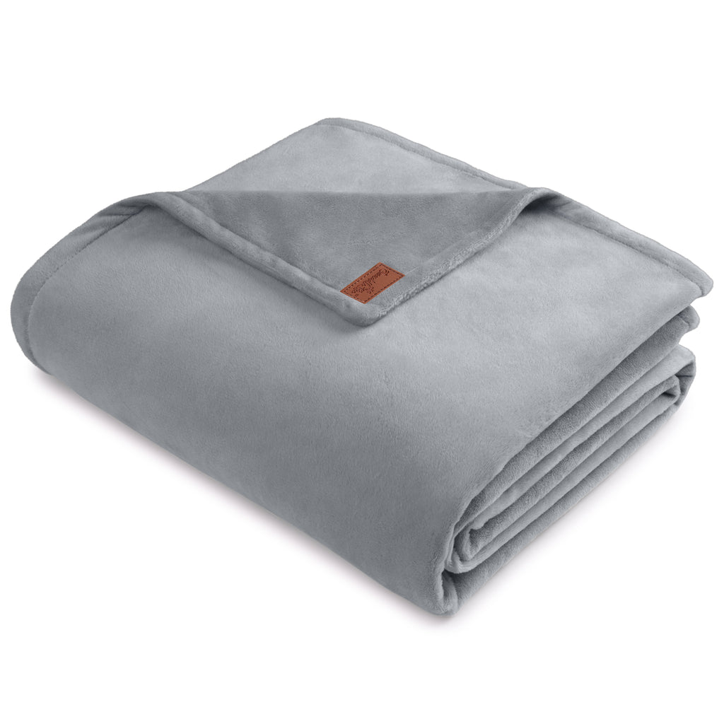 MegaBee Throw Blanket ~ Light Grey