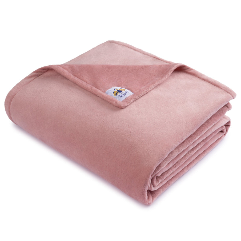 MegaBee Throw Blanket ~ Dusty Pink