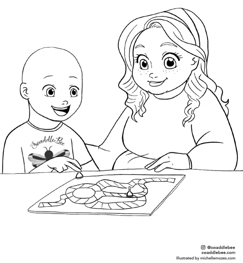 Swaddle Bee Coloring Book Page Free Download Page 7