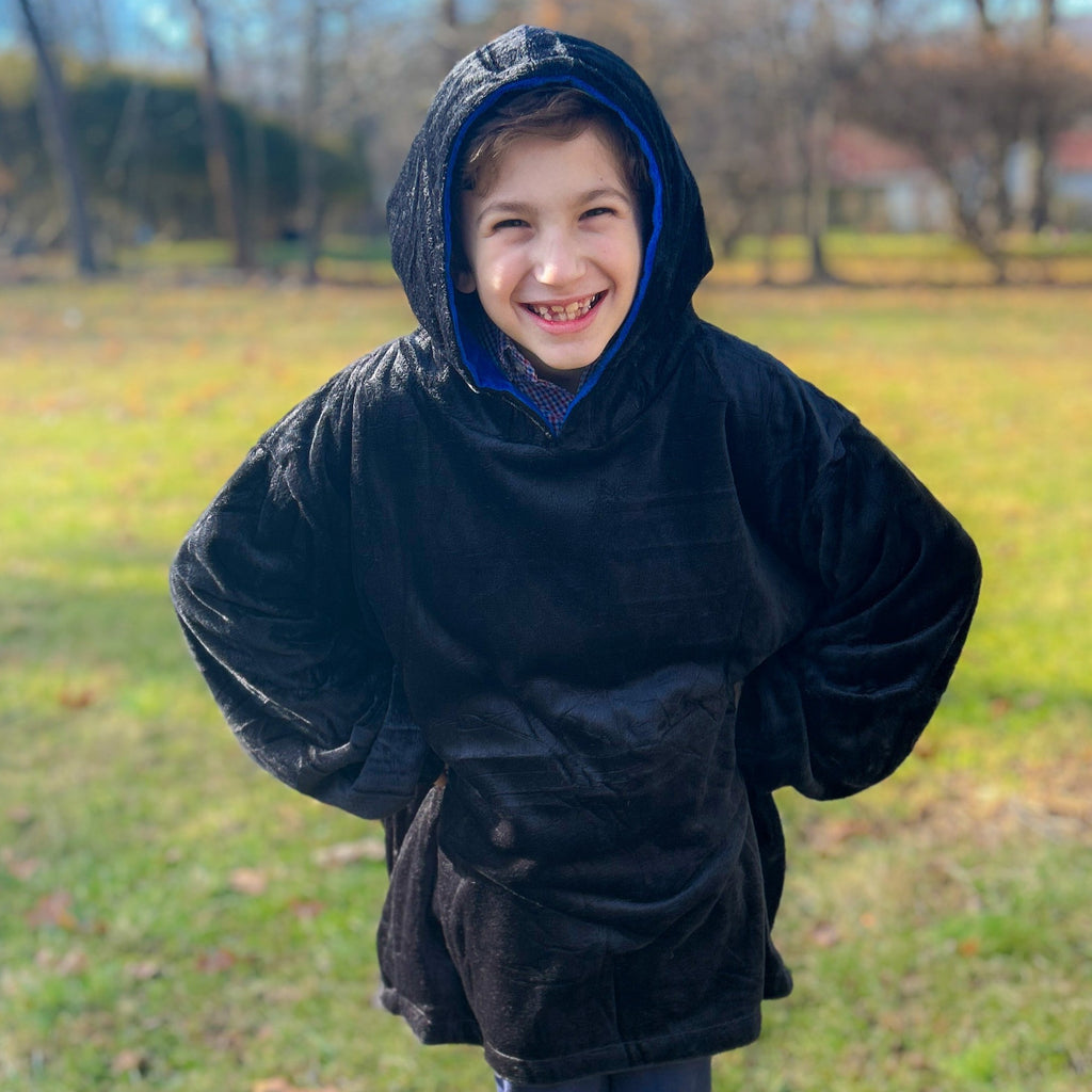 Sample sale CoziBee KIDS Black /Cobalt Blue Hood!