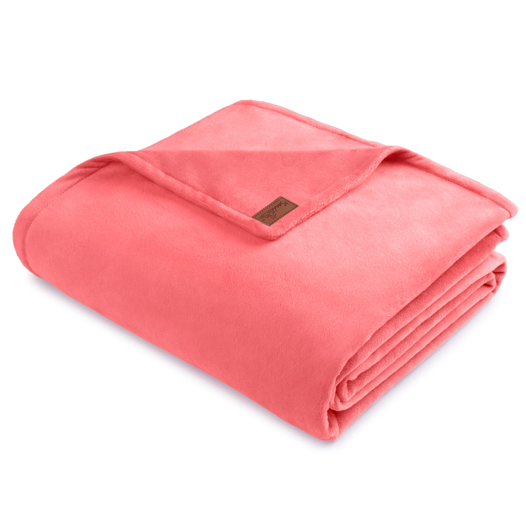 MegaBee Throw Blanket ~ Coral