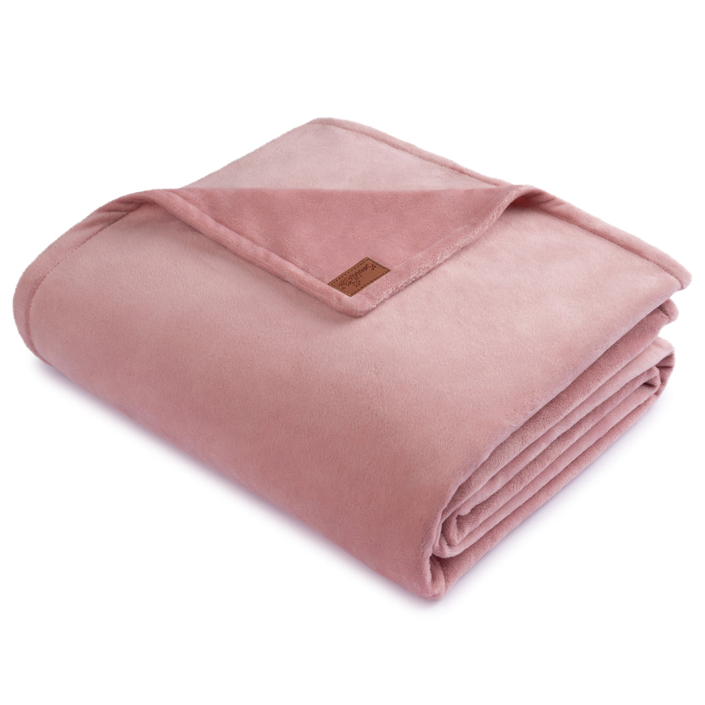 BiggerBee Throw Blanket ~ Dusty Pink
