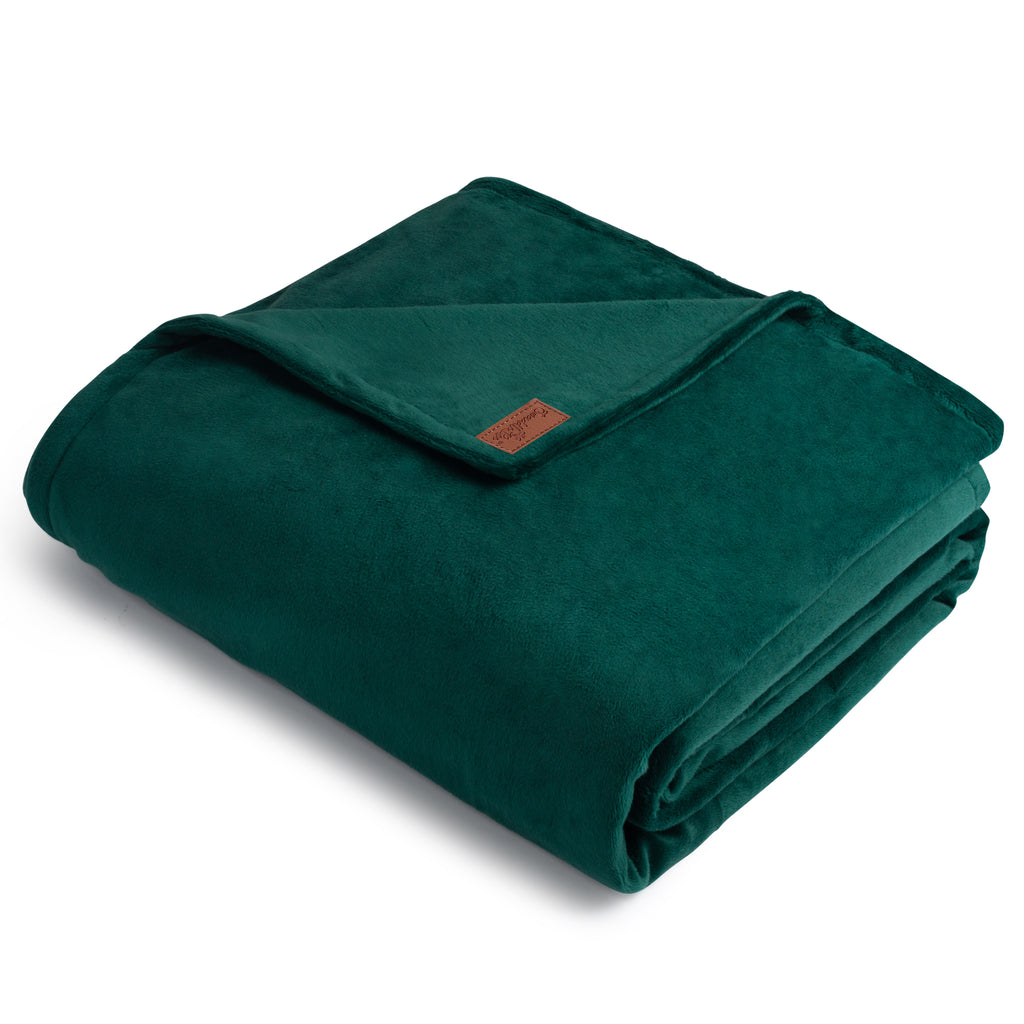 BiggerBee Throw Blanket ~ Forest Green