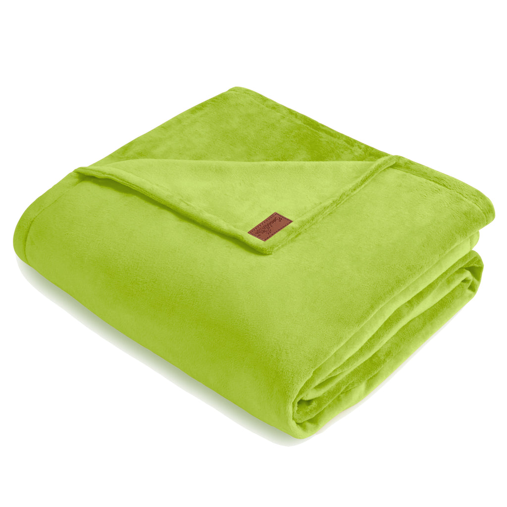 BiggerBee Throw Blanket ~ Neon Lime Green