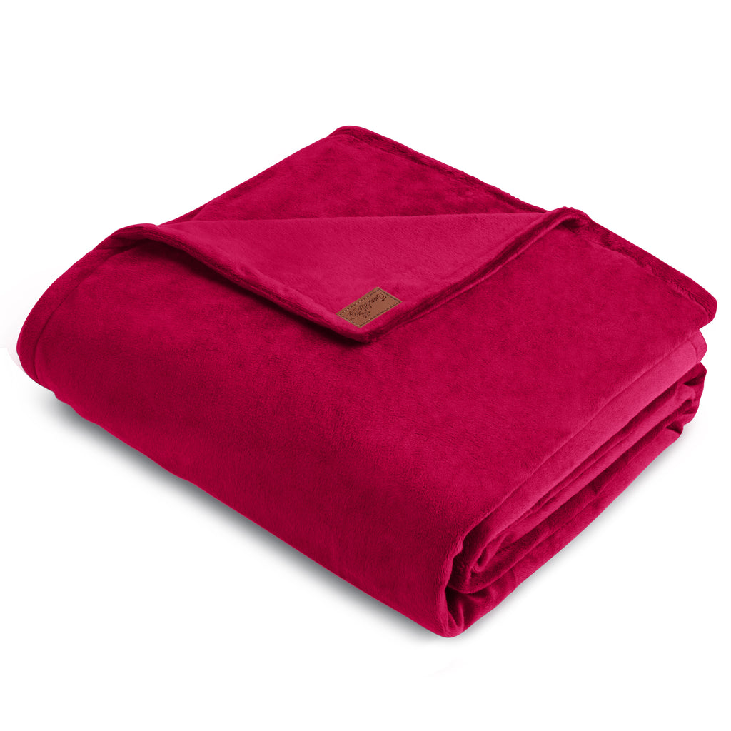 BiggerBee Throw Blanket ~ Raspberry