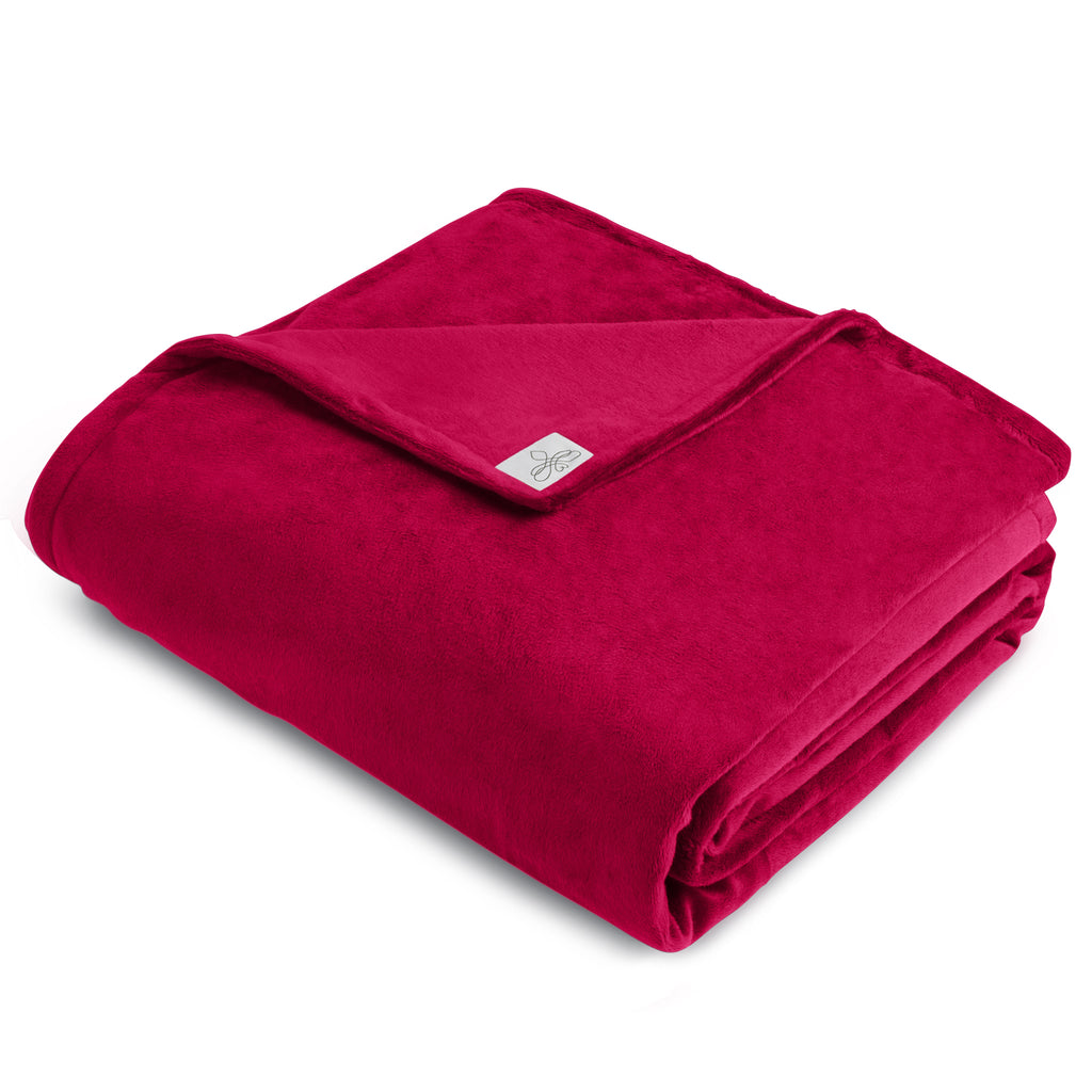 BiggerBee Throw Blanket ~ Raspberry