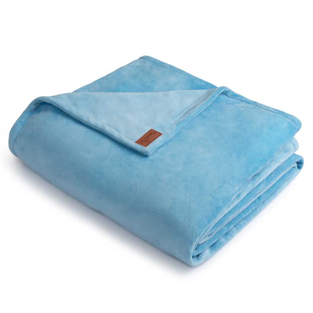 BiggerBee Throw Blanket ~ Sky Blue