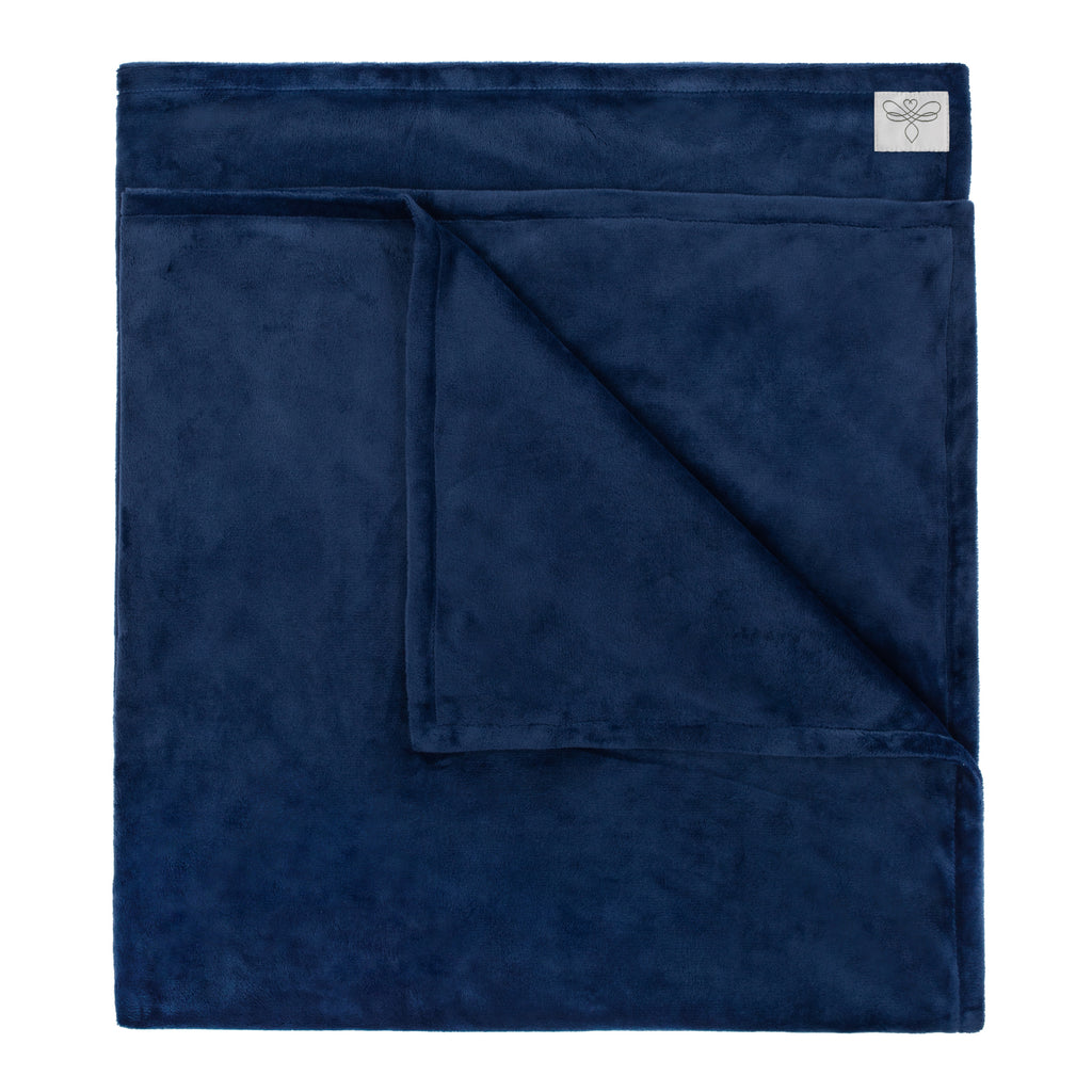 Sample Sale Minky Bee Stroller Blanket ~ Navy