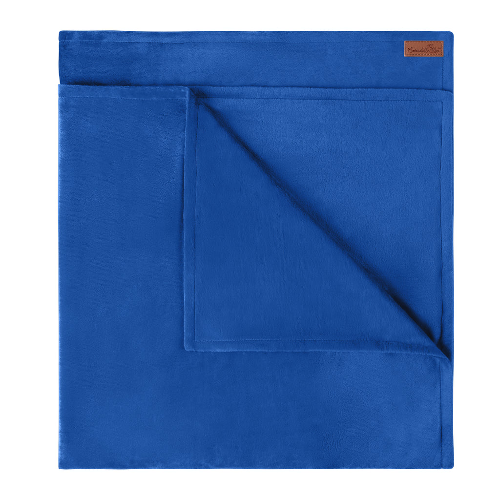 MinkyBee Stroller Blanket ~ Royal Blue