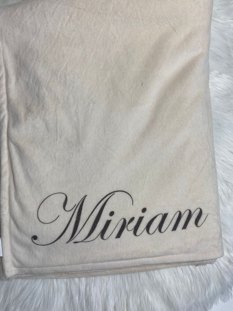 Sample Sale Ivory MegaBee faded 'Miriam' ink personalization