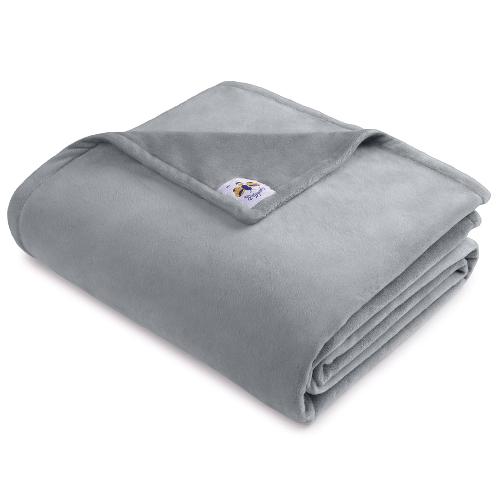Sample Sale BiggerBee Throw Blanket ~ Light Grey