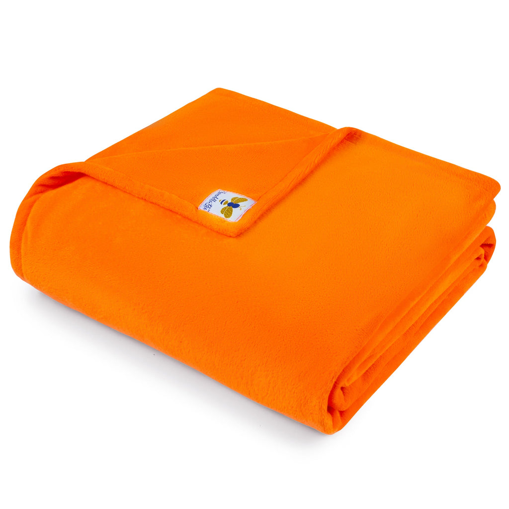 Sample Sale BiggerBee Minky Throw Blanket ~ Orange